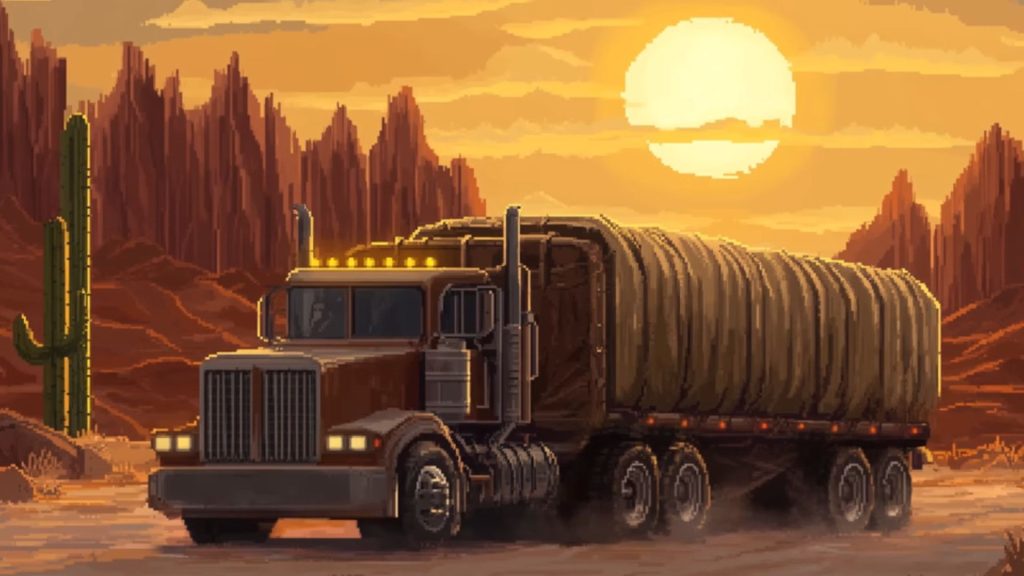 Sorry, why did nobody tell me that 'Fallout but trucking' exists and is about to come to consoles after a year of 88% positive reviews on Steam? Dustland Delivery