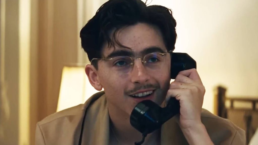 Timothee Chalamet as Marty in Josh Safdie's Marty Supreme
