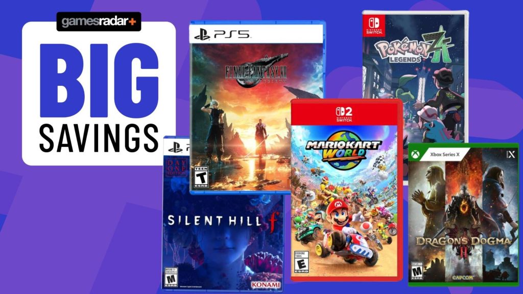 This massive Woot game sale is coming for my gaming backlog, and I welcome the anarchy Image of lots of video games sitting on a blue GamesRadar+ background.