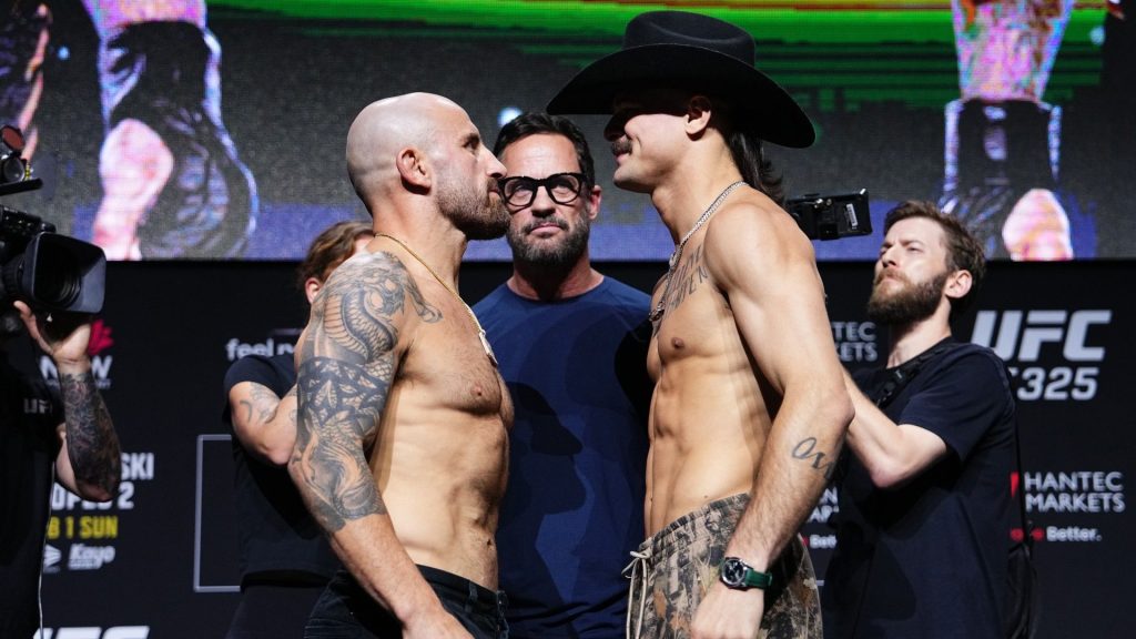 How to watch UFC 325: Volkanovski vs Lopes 2 online from anywhere Alexander Volkanovski of Australia and Diego Lopes of Brazil face off during the UFC 325 Press Conference at Sydney Event Centre on January 29, 2026 in Sydney, Australia.