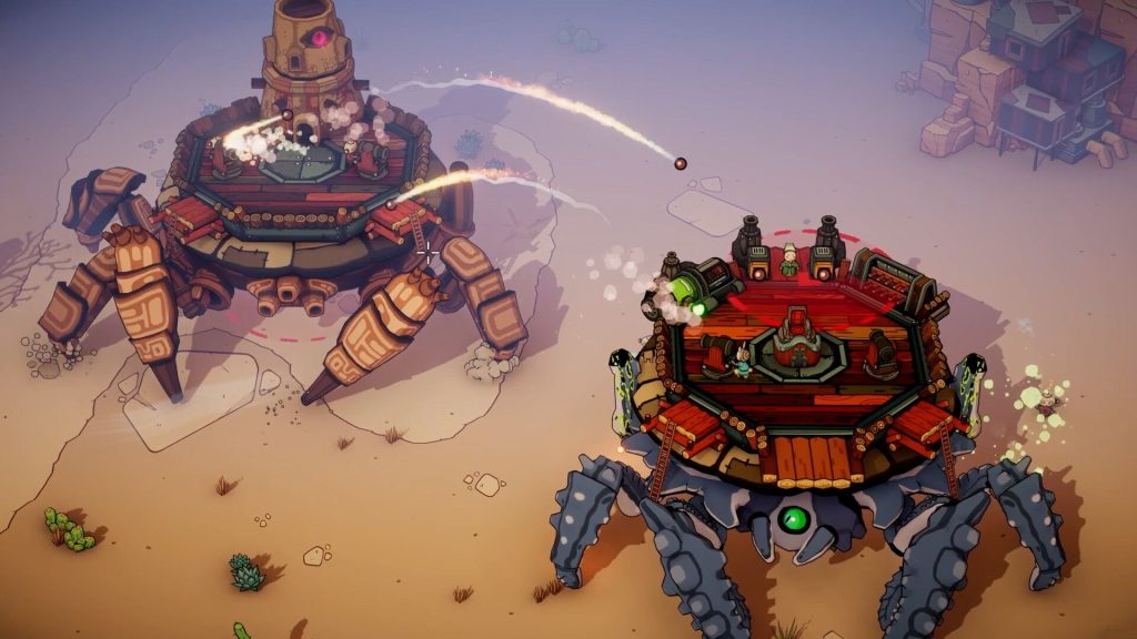 One of Steam's first hits of 2026 is this adorable co-op adventure game about exploring wastelands on the back of a giant crab Two hulking crabs face off from a top-down perspective in a screenshot from DuneCrawl