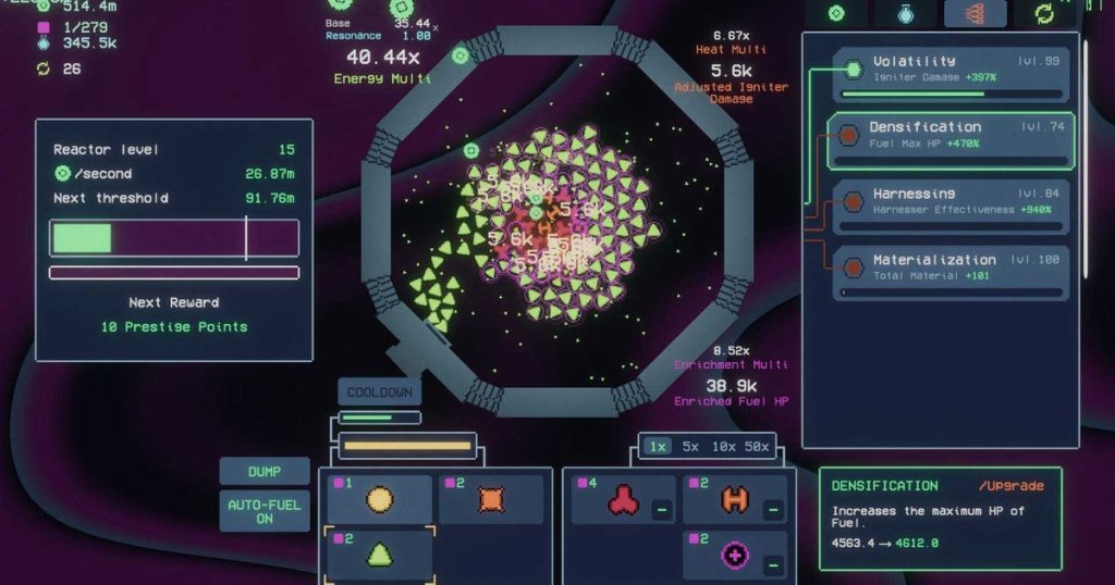 Help! I'm caught in the grip of a clicker game where you feed the belly of a fusion reactor Help! I'm caught in the grip of a clicker game where you feed the belly of a fusion reactor