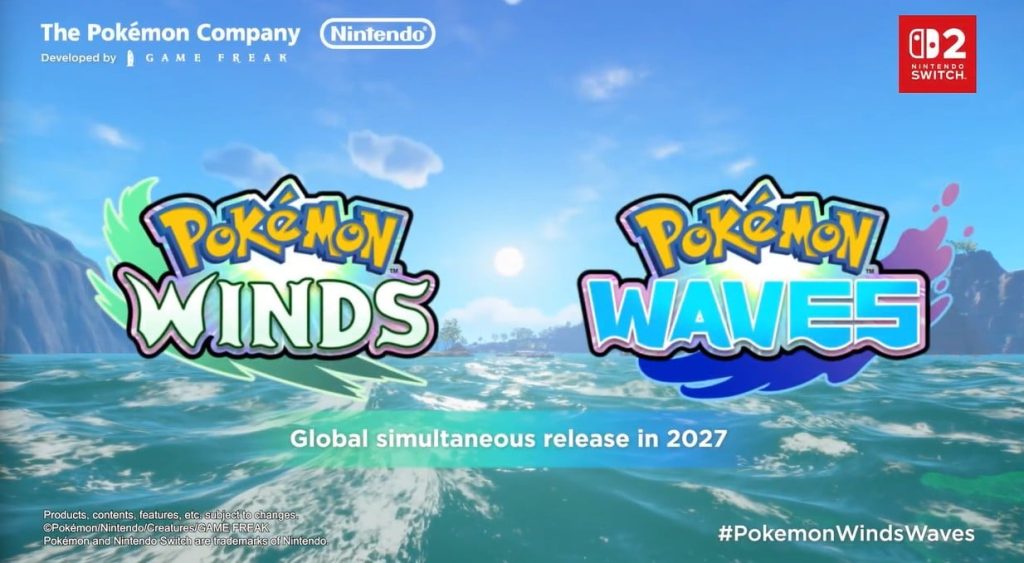 Pokémon Winds & Waves revealed: New games coming in 2027 for Nintendo Switch 2