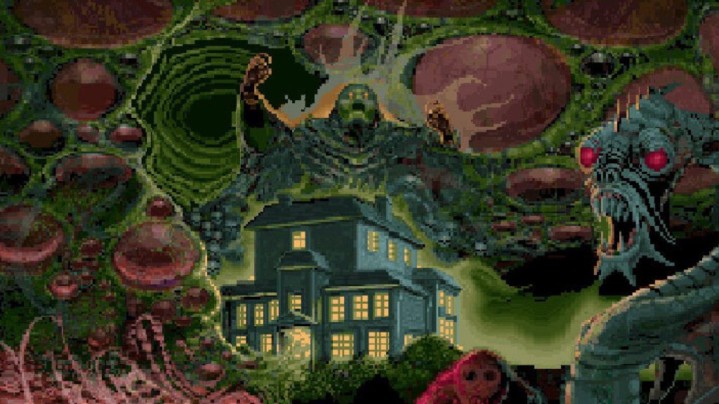 Alone in the Dark's influence on survival horror is so profound that it saved Resident Evil from being a first-person shooter – and now you can get the whole trilogy for free Alone in the Dark pixel art featuring horrifying creatures surrounding a mansion