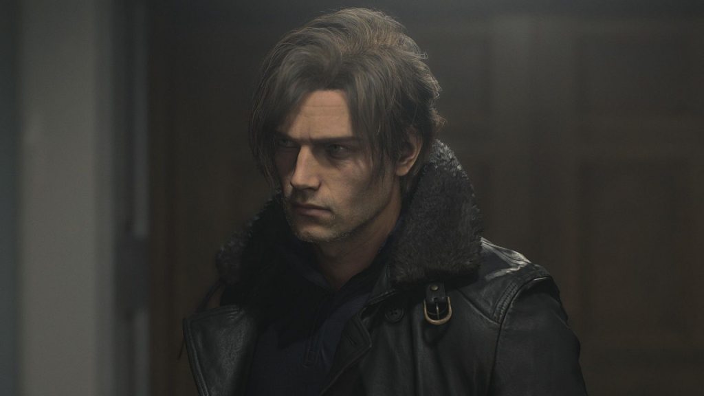 Leon frowns in the care center in Resident Evil Requiem