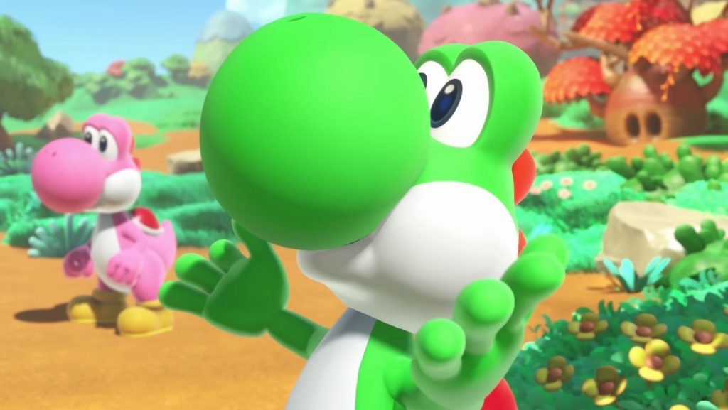 Yoshi holding his hands out