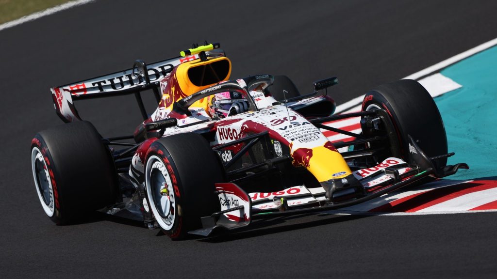 Liam Lawson of New Zealand driving the (30) Visa Cash App Racing Bulls VCARB 03 RB Ford on track during practice ahead of the F1 Grand Prix of Japan
