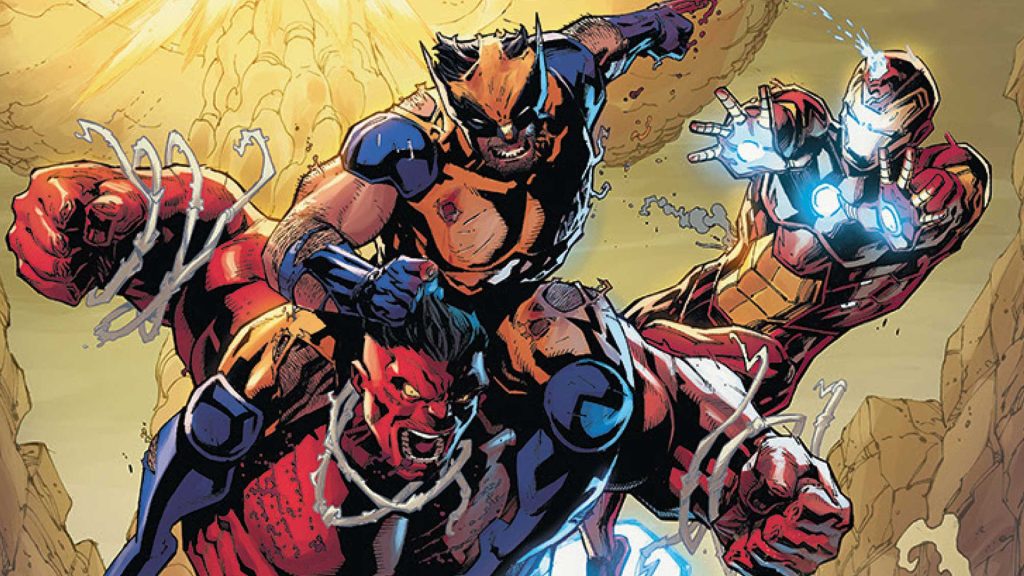Marvel's next big comic event kicks off with a special release that includes an exclusive Magic: The Gathering Card tying into its new Marvel Super Heroes set Spider-Man, Wolverine, and Iron Man trying to tame the rampaging Red Hulk on the exclusive Magic: The Gathering card 'Warstorm Surge.'