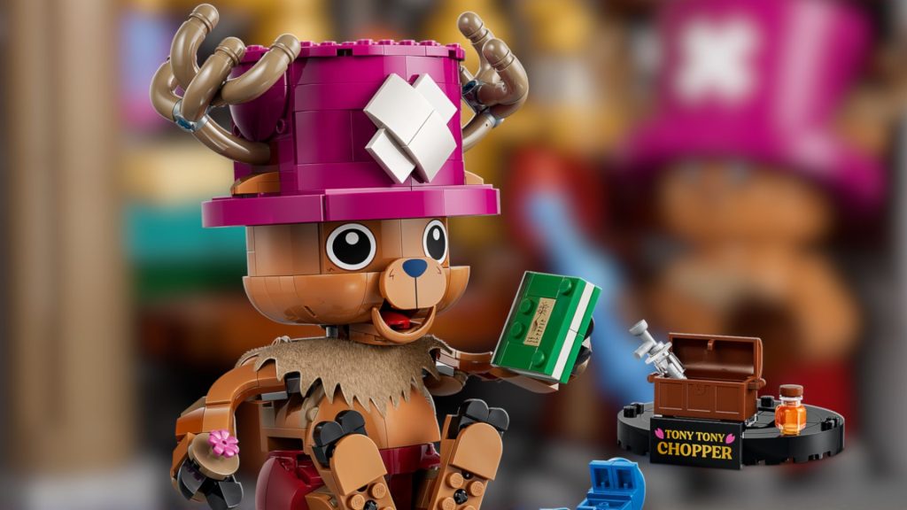 Lego Tony Tony Chopper set on a blurred background