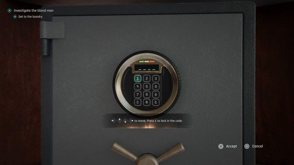 007 First Light Manager’s Office Safe Code
