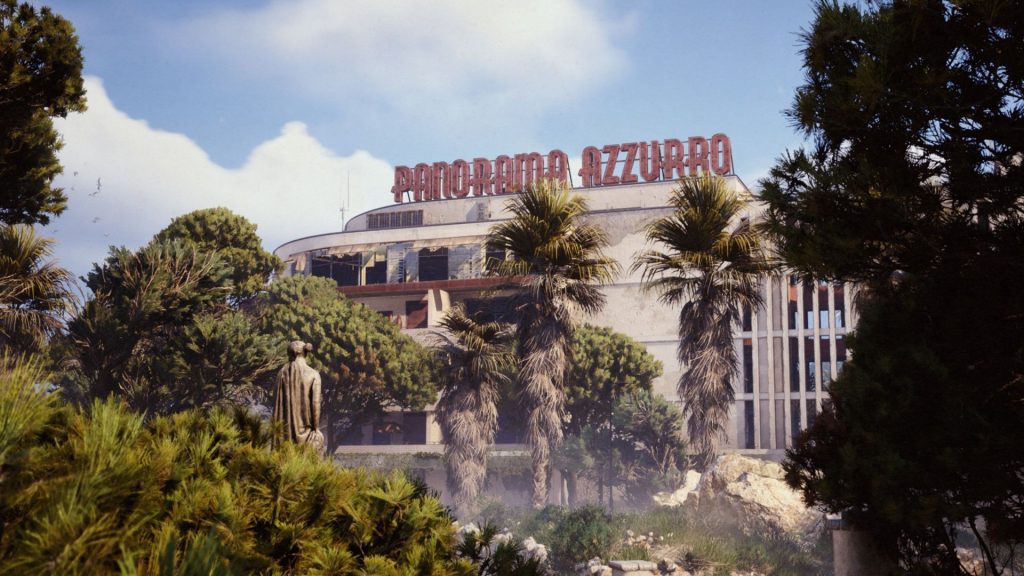 A screenshot of new Arc Raiders map Riven Tides, set along the coast