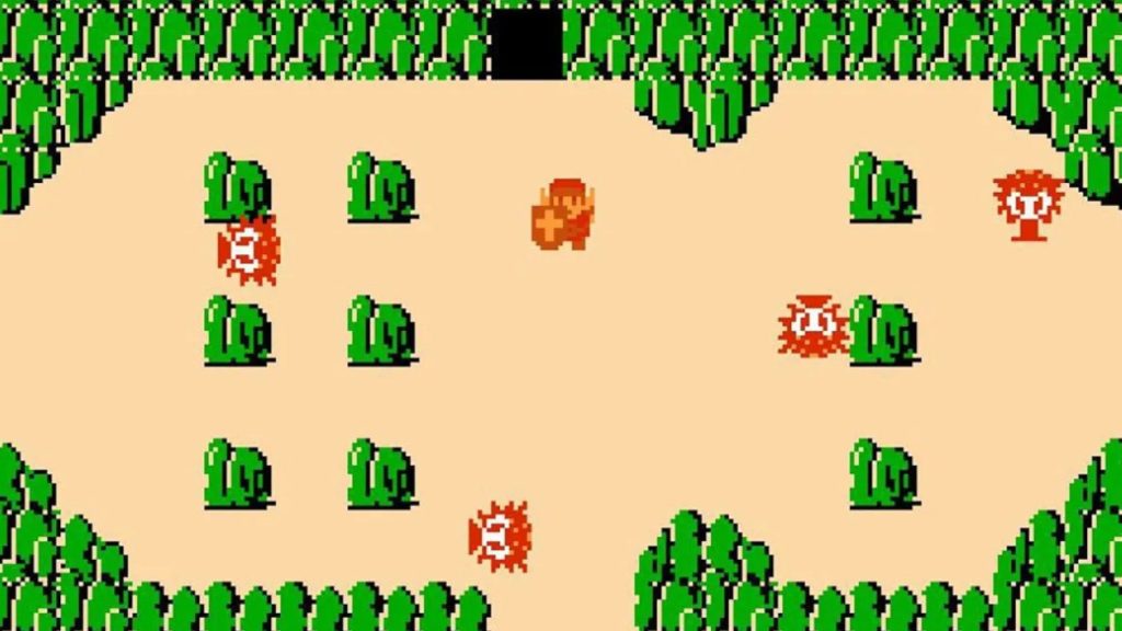 Best NES games: Link holding a sword in the game The Legend of Zelda.