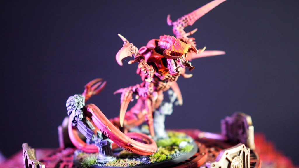 If you think you're good at Warhammer, Kill Team Terror on Devlan will truly test your mettle Kill Team: Terror on Devlan Red Terror model against a dark background