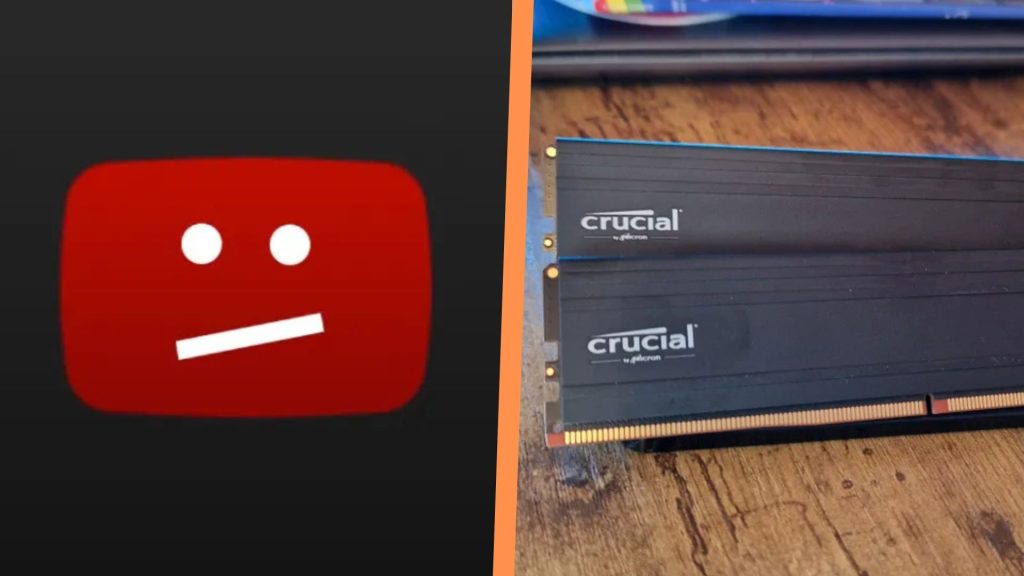 You don't need more RAM; a YouTube bug is just making it seem like you do by eating up 7GB or more of your PC's memory A side by side image of the YouTube error logo with some Crucial DDR5 Pro RAM sticks