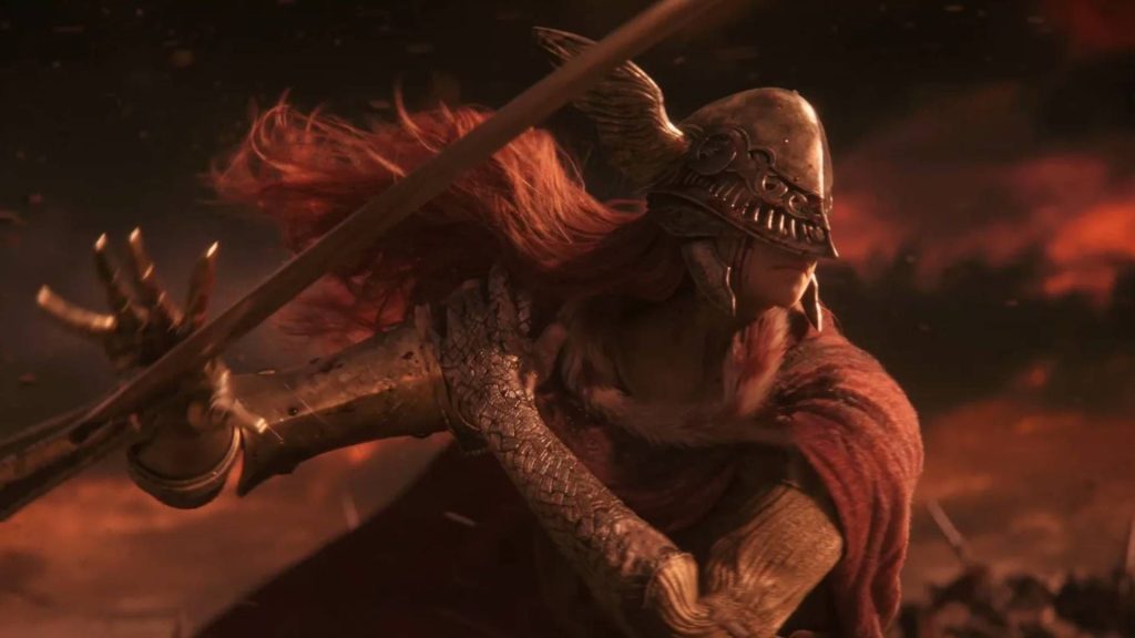 Malenia seen in Elden Ring's cinematic story trailer.