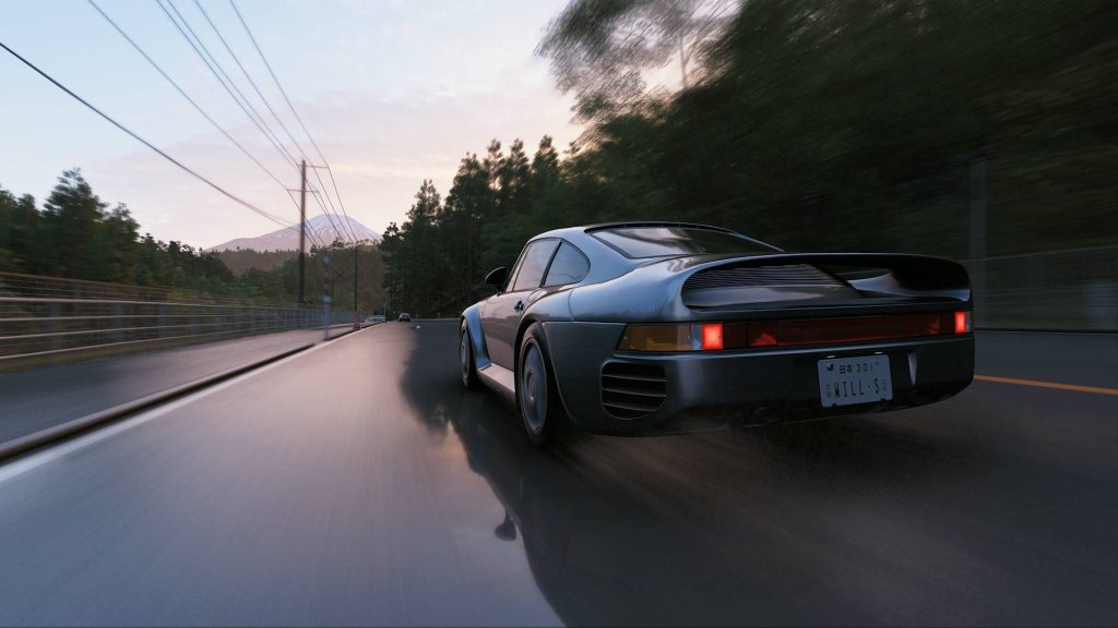 Forza Horizon 6 Treasure Car porsche 959 driving down wet road
