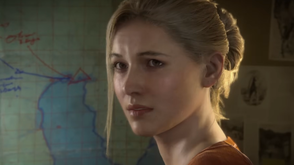 Elena looks concerned in Uncharted 4