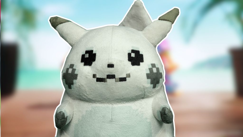 The Pixel Pikachu plush fans fell in love with is now available, so consider this fair warning if you want one Pixel Pikachu plush against a tropical beach background
