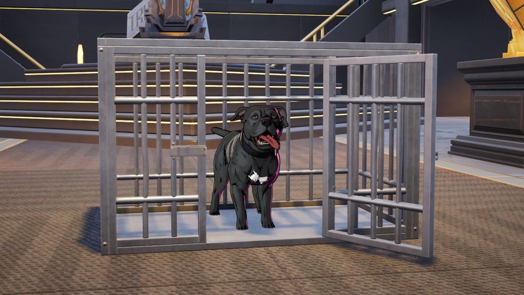 Fortnite John Wick's dog after being released from the cage