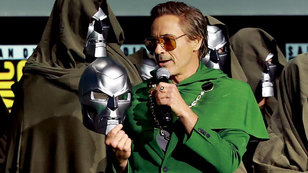Avengers: Doomsday event disappoints after trailer no-show and bizarre autographed Doctor Doom coffee gifts Robert Downey Jr. during the Doctor Doom announcement at Marvel's SDCC 2024 panel