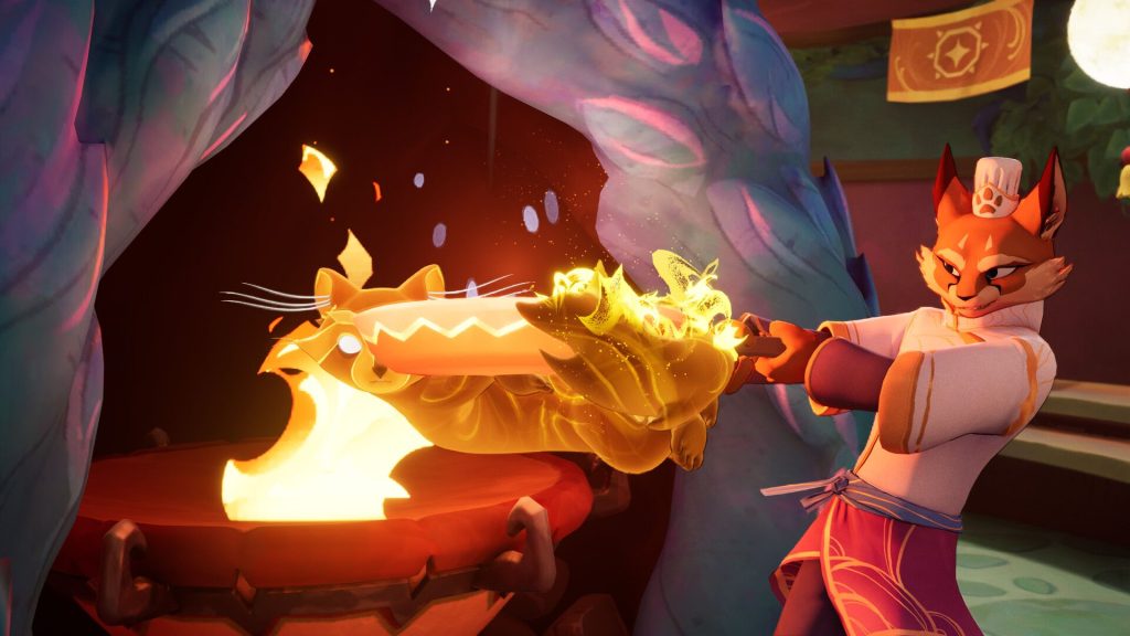 Dev makes a Steam offer I can't refuse: get our whimsical new cooking RPG at a huge discount by downloading our dog survival game for free A cartoonish wild cat cooks over an open flame with a smile