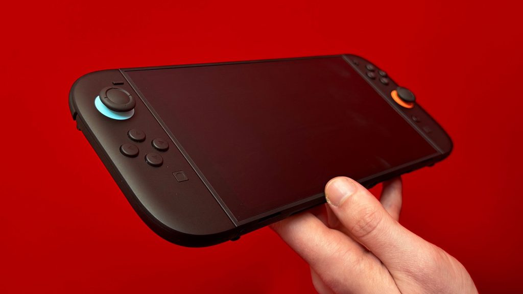 Holding the Nintendo Switch 2