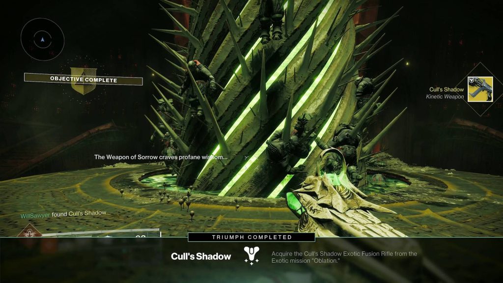 How to unlock and complete the Destiny 2 Oblation Exotic Mission for Cull's Shadow Destiny 2 Oblation Exotic mission collecting Cull's Shadow exotic weapon