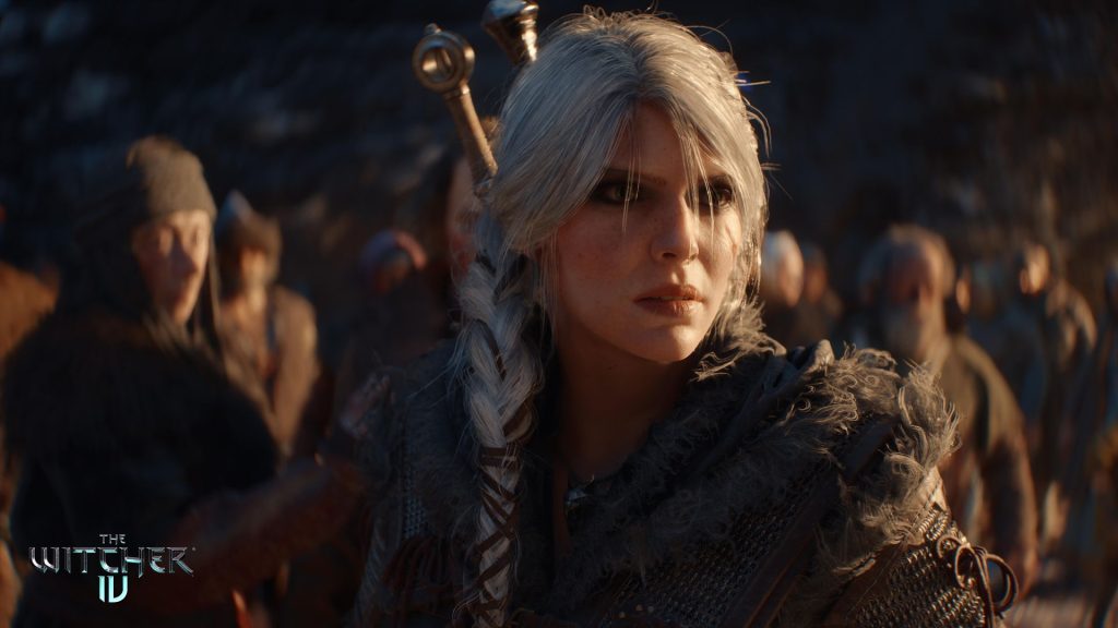 The Witcher 4 cinematic screenshot showing a closeup of Ciri, the protagonist of the new adventure